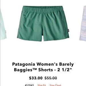 Patagonia women’s barely baggies